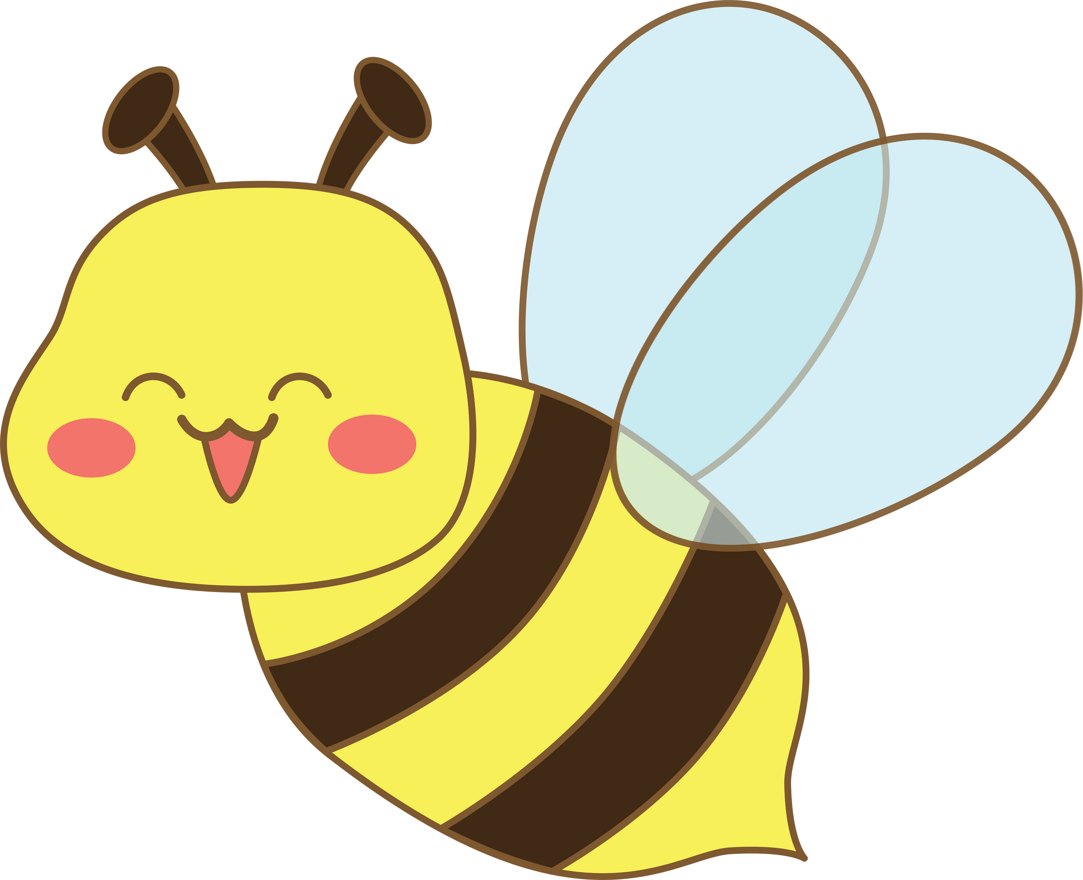 Flat Cute Bee Element